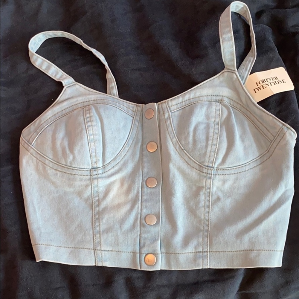 Jean crop top